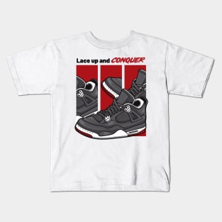 AJ 4 Retro Bred Sneaker Kids T-Shirt